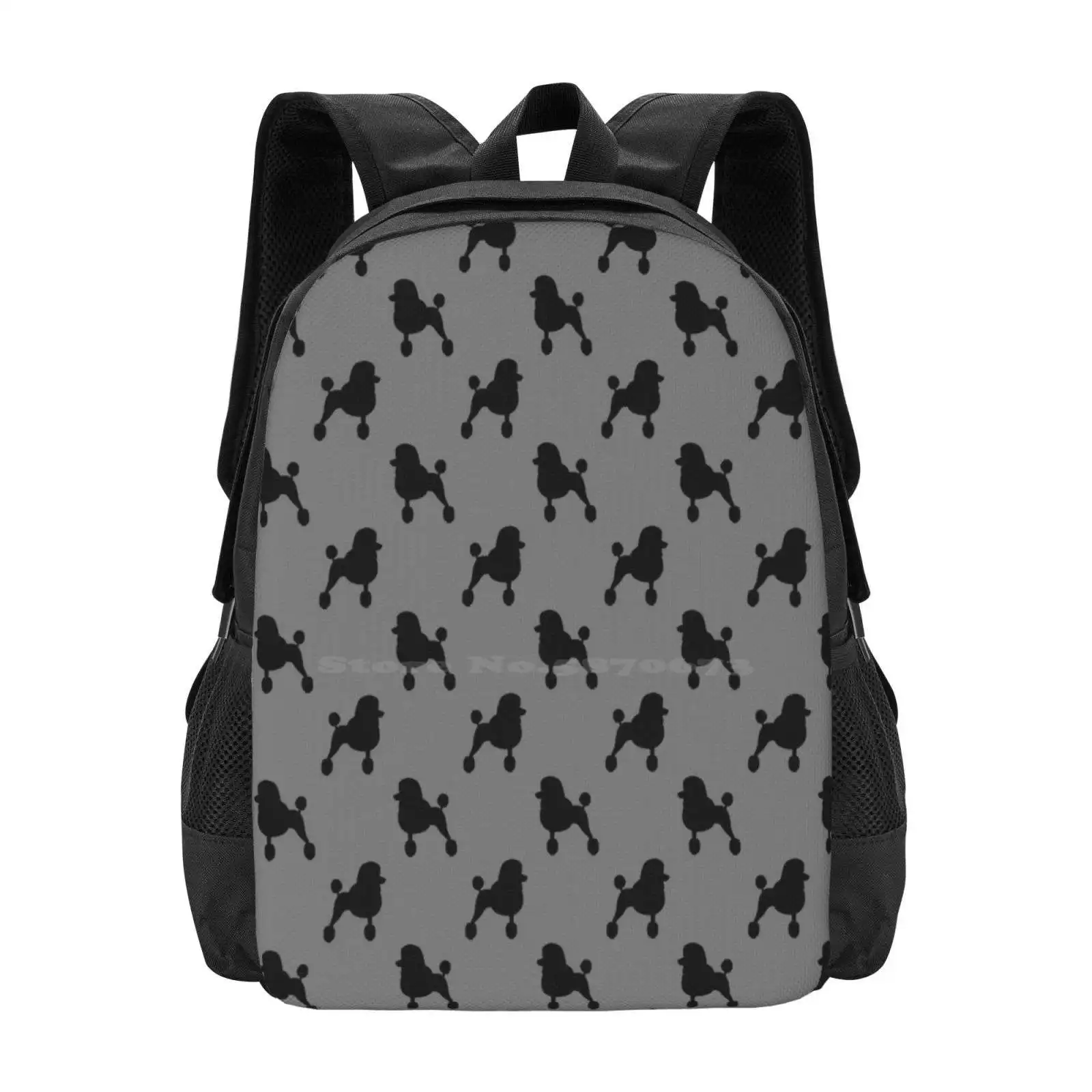 

Black Standard Poodle Silhouette 3d Print Design Backpack Student Bag Black Poodle Black Standard Poodle Pets Animals