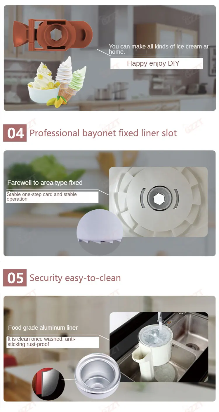 1L برميل آلة مخروط الآيس كريم الأطفال محلية الصنع الفاكهة الآيس كريم المخروط التلقائي الصغيرة صانع الآيس كريم المنزلية