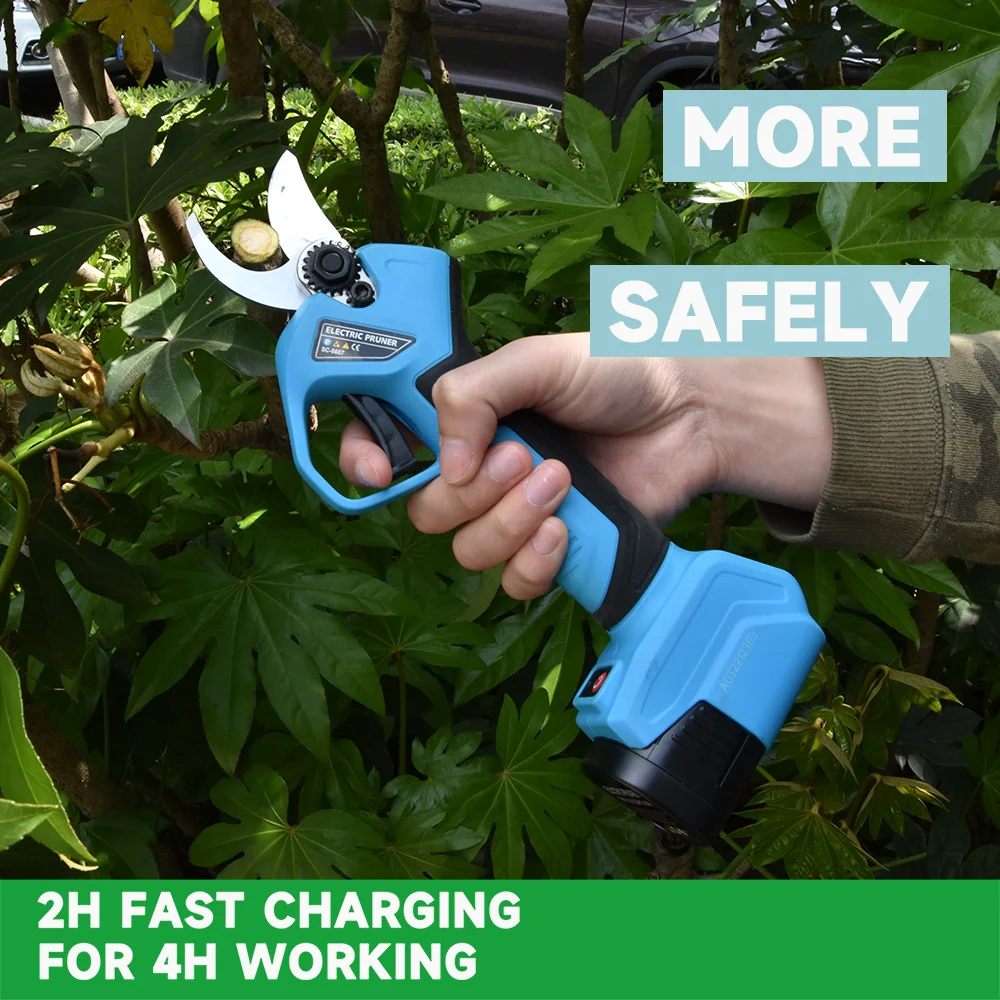 16.8V Cordless Pruner Lithium-ion Pruning Shear Efficient Electric Scissors Bonsai Electric Tree Branches  garden tools SC-8607