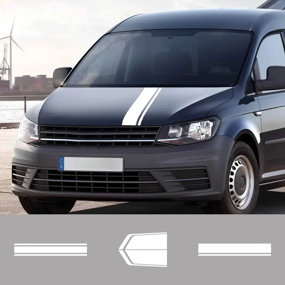Car Hood Stickers For Volkswagen VW Caddy MK1 MK2 MK3 MK4 4 3 2 Maxi Kombi Camper Van Cover Engine Vinyl Decals Accessories view 3