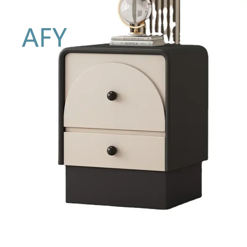 Nordic Luxury Minimalist Hidden Storage Modern Nightstand Mid Century Nordic Cute Night Table for Home Furniture for Bedroom