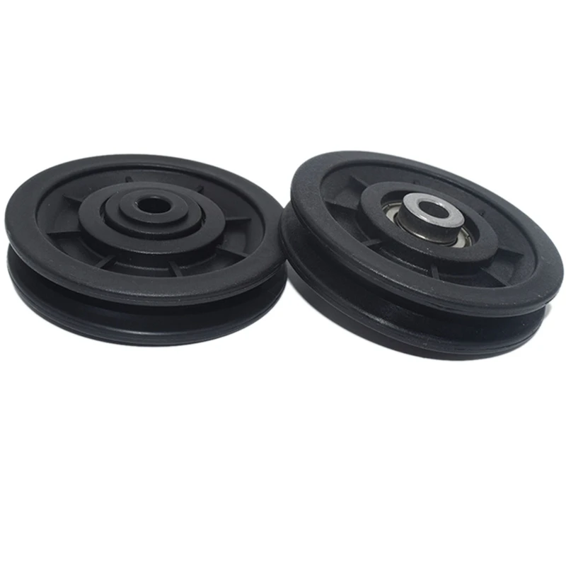 

2 Pcs 90Mm Pulley Rollers Nylon Bearing Pulleys Gym Equipment Parts Fitness Equipment Parts