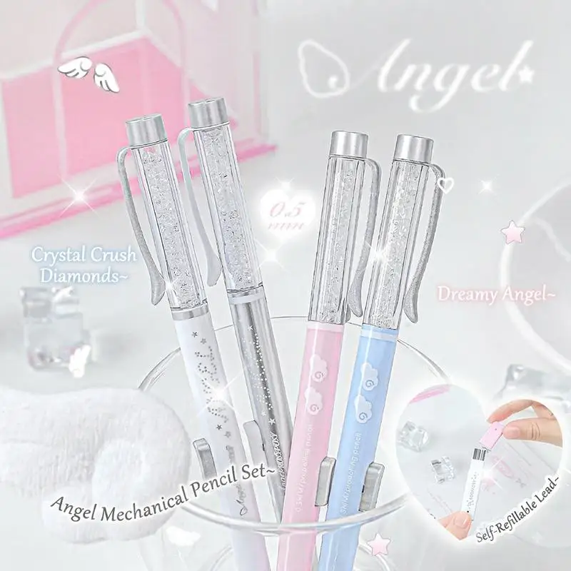 1Pcs Angel Automatic Lead Set High Beauty Style Primary School Students Lead Core Set Student Specific Pencil