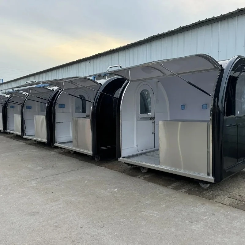 Customized Trailer Bbq Coffee Taco Catering Fast Food Trailer Fully Equipped Kitchen Equipment