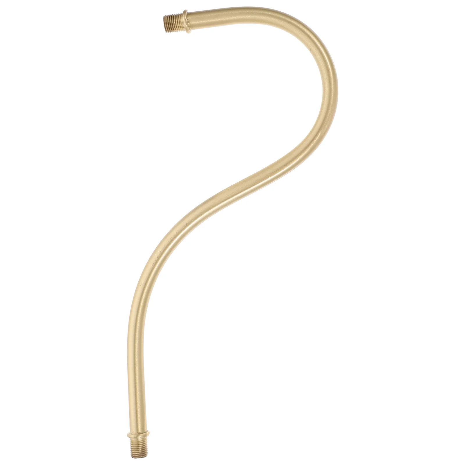 

1pc Copper Bent Tube Lamp Stem Curved Threaded Tube For Diy Light Fixture Wall Lamp Arm Rod Downrod Accessory Garden Water