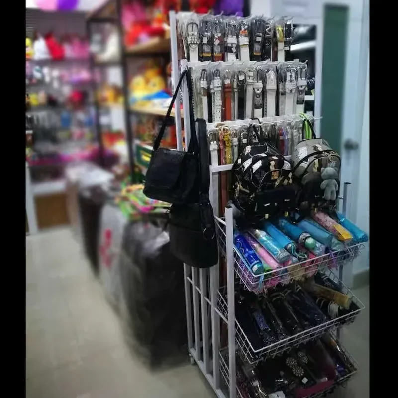 Modern Wrought Iron Umbrella Display Stand with Adjustable Shelves for Indoor Storage Multifunctional Metal Rack Organizer