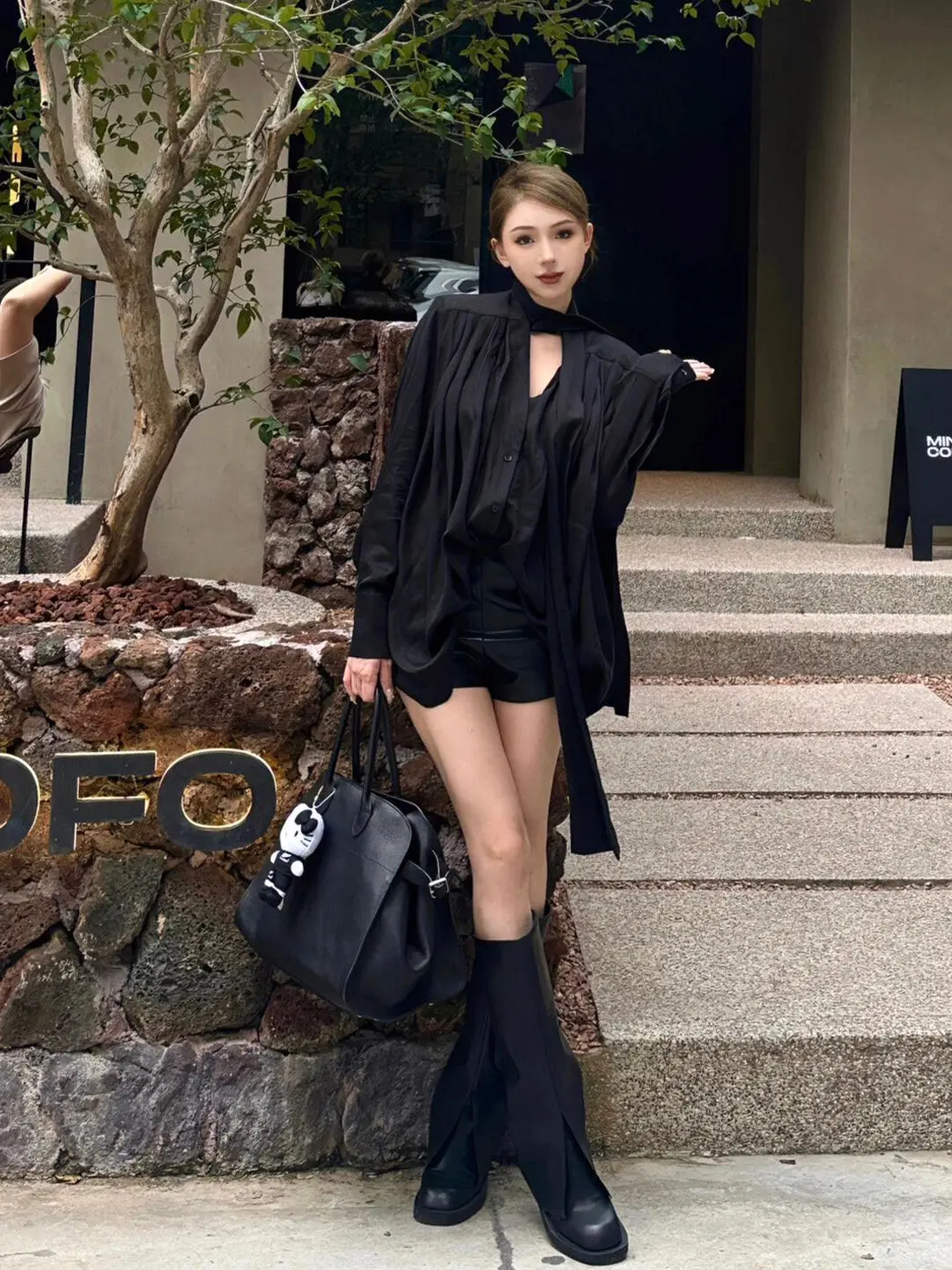 

Новая модная женская свободная повседневная блузка с длинным рукавом и V-образным вырезом из полиэстера для весны 2026 года