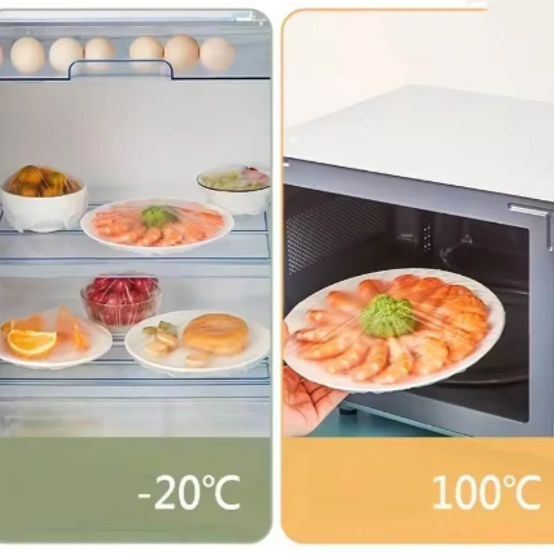 Reusable Disposable Food Cover Plastic Wrap Durable Elastic Food Lids for Bowls Elastic Plate Covers For Kitchen Food Saver Bag