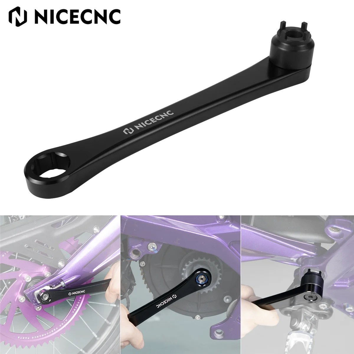 

NICECNC For 2024 2023 Surron Light Bee X S L1E Wrench Spanner Rear Axle Nut Primary Belt Pulley Nut Swingarm Nut Removal Tool