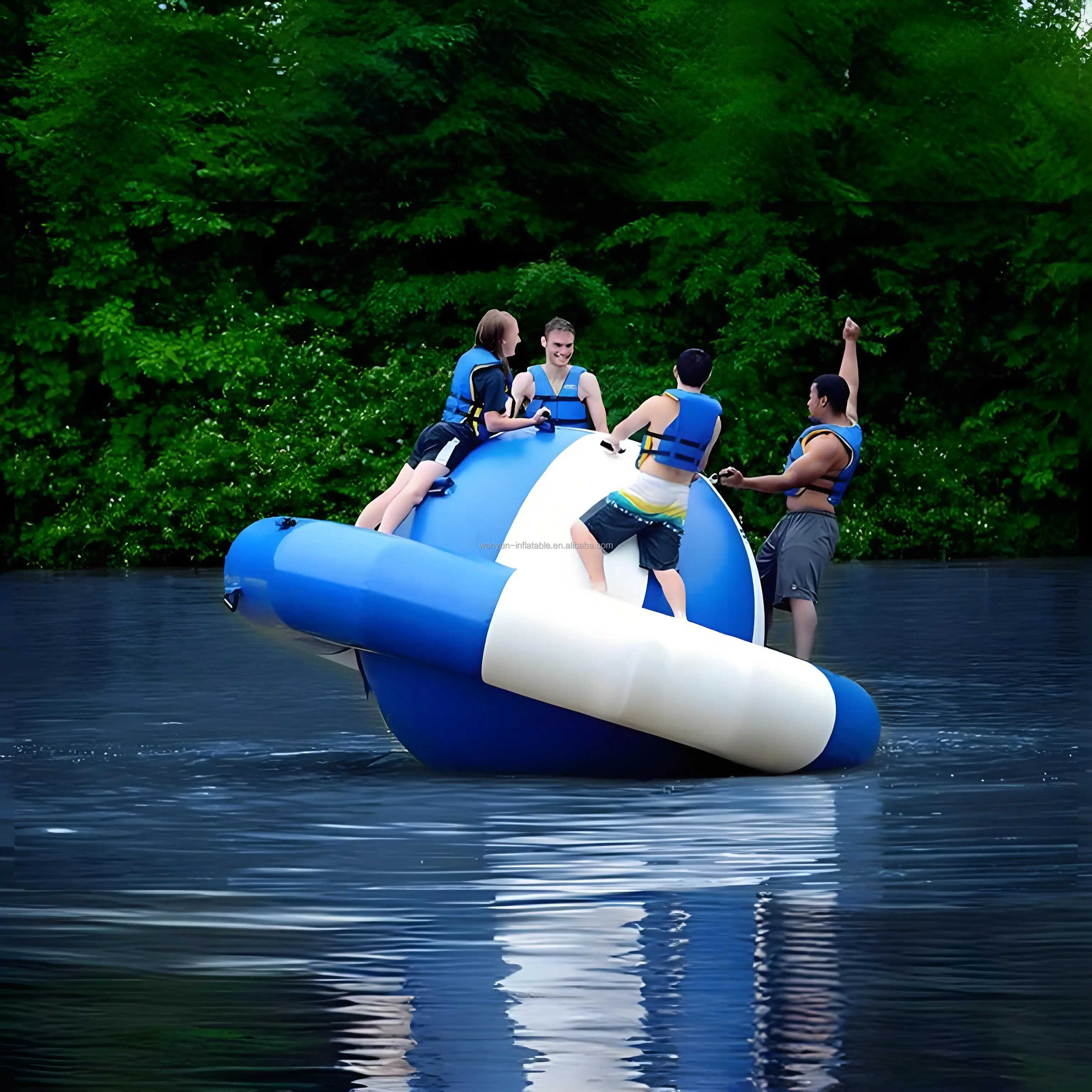 Commercial Boat Inflatable Water Toys Ride Spinning Towable Inflatable Water Tube Sports UFO Toy for Adults and Kids