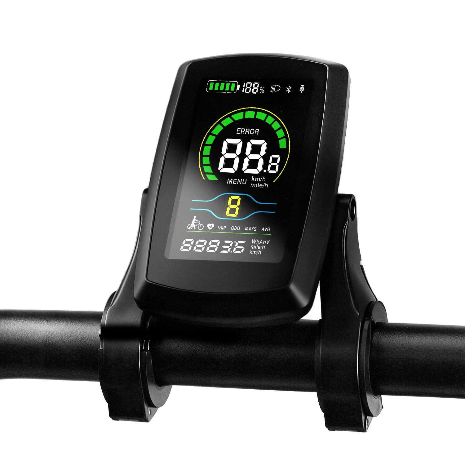 Urban Travel Integrated Speedometer Colour LCD Display Electronic Cycling Computer Speed Mileage Accessory for Ebike