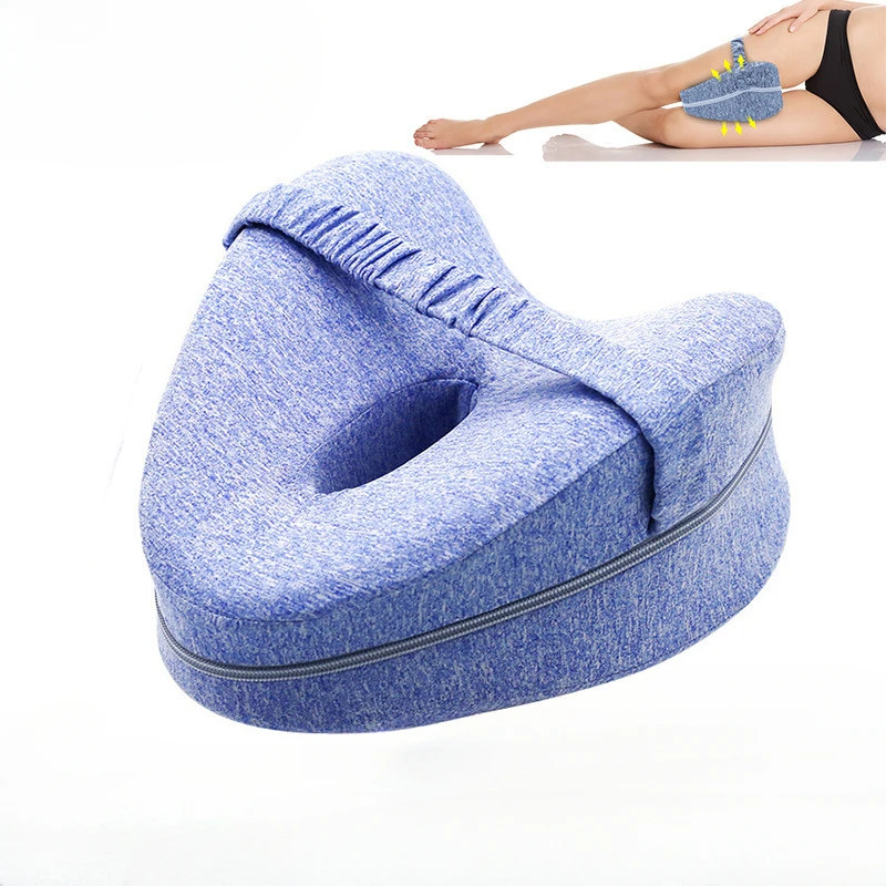 Body Memory Cotton Leg Pillow Home Foam Pillow Sleeping Orthopedic Sciatica Back Hip Joint for Pain Relief Thigh Leg Pad Cushion