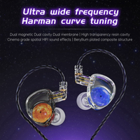ND Planet's new generation 12mm dual magnetic dual cavity beryllium plated diaphragm high-quality HIFI in ear wired earphones