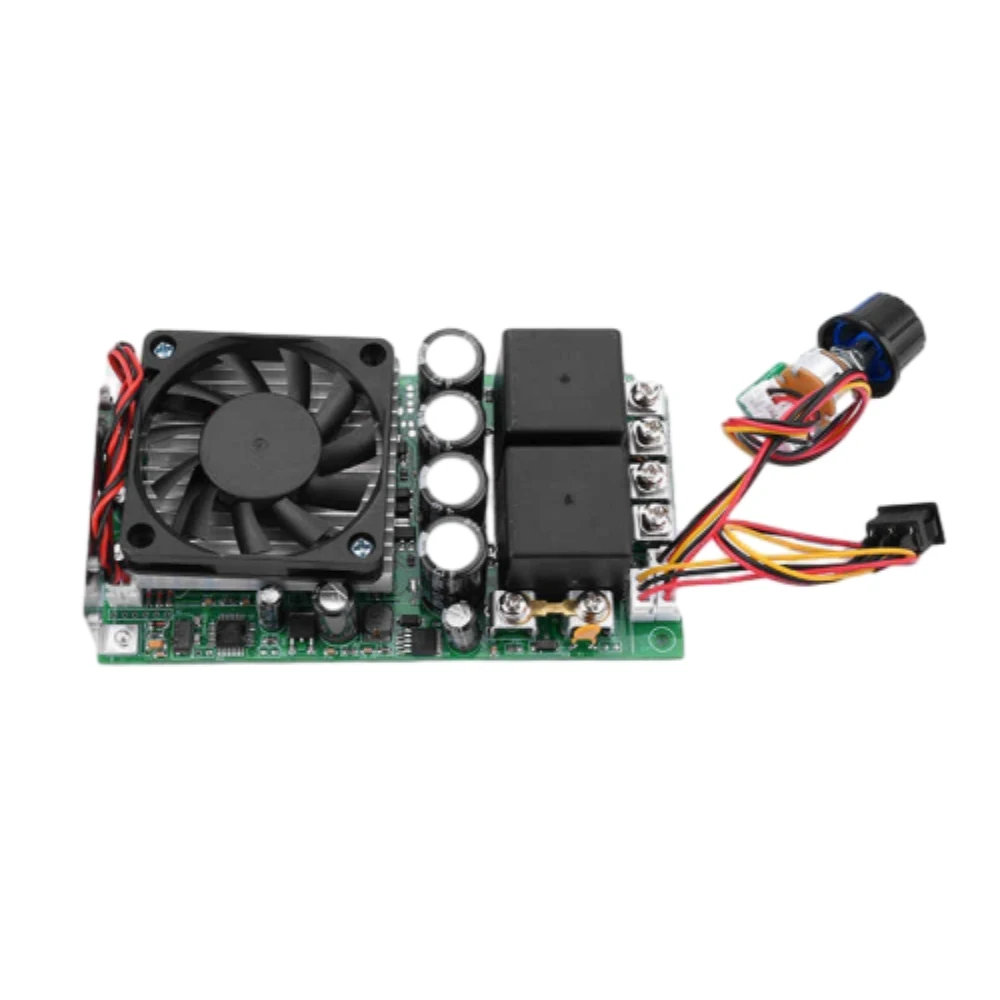 60A Max Motor Speed Regulator DC10-50V PWM Brush Motor Speed Controller PLC Motor Governor with Extension Cord Potentiometer