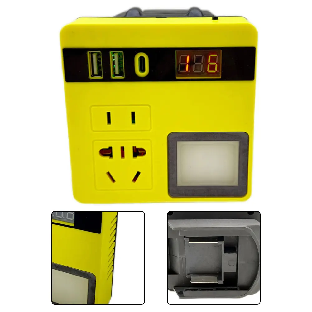 

1pc 120W Lithium Battery Inverter DC21V To 220V AC Power Supply Inverter For Powering Small Outdoor Appliances