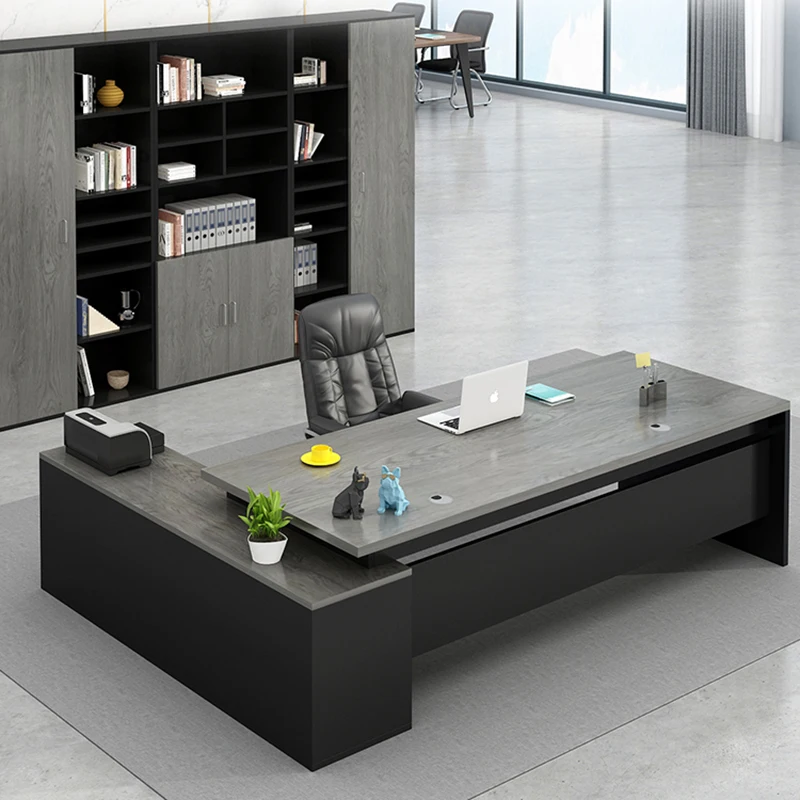 

Corner Computer Office Desks Boss Luxury Desktop Storage Executive Drawers Office Desks Minimalist Mesas De Computador Furniture