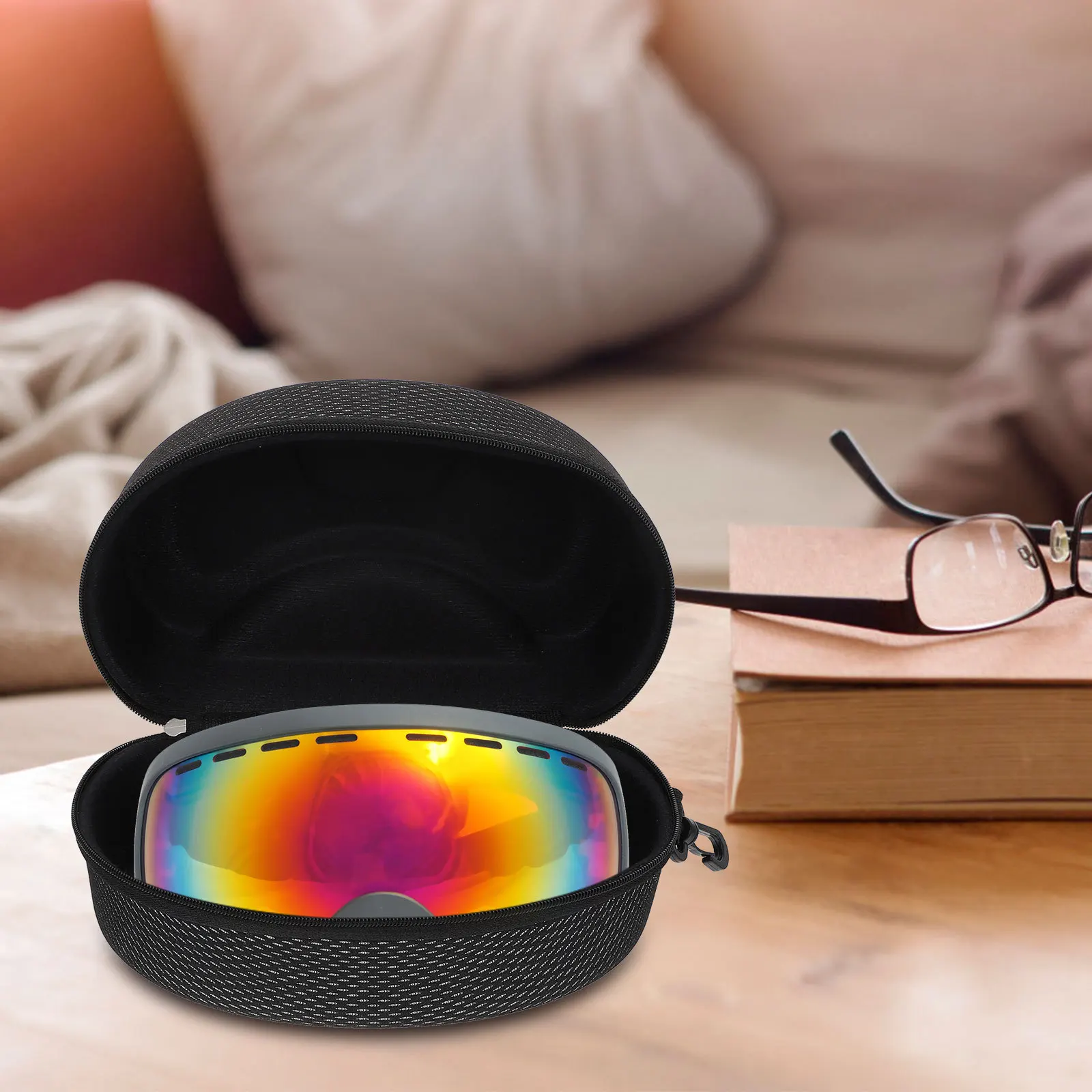 

1Pcs Motorcycle Windshield Glasses Storage Pouch Portable Durable Sunglasses Case Zipper Eyeglasses Holder Storage Bag for Daily