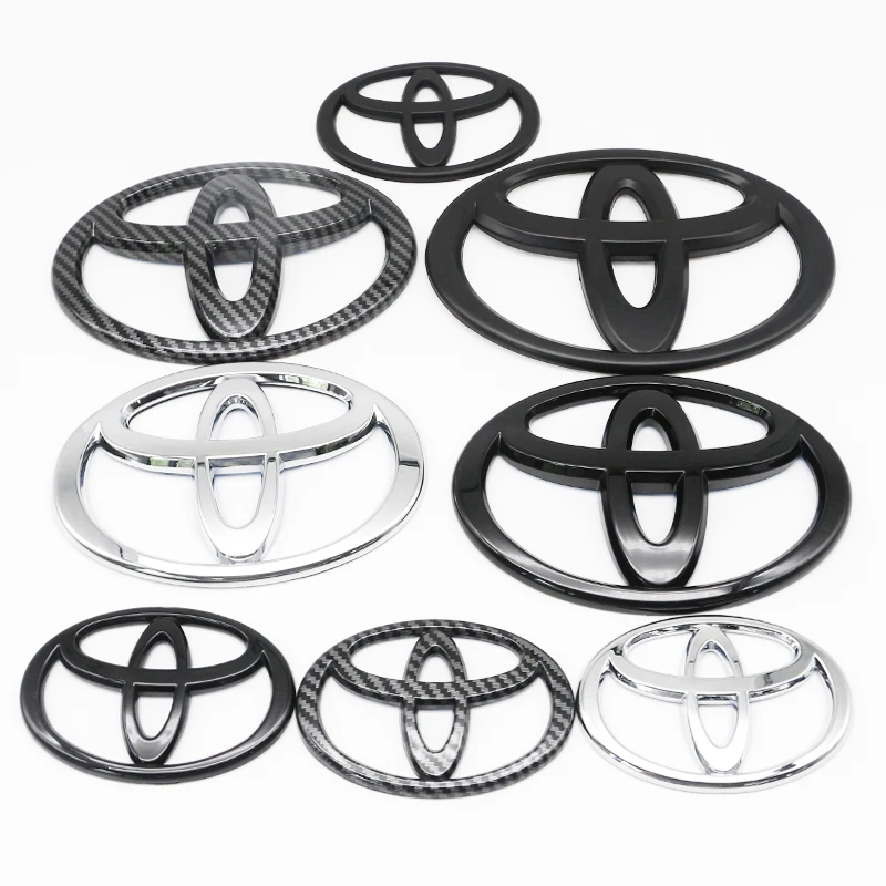 Toyota Front And Rear Logo Badge Logo Stickers For Toyota RAV4 Camry Corolla Ralink Yaris Ruizhi Highlander Trunk Logo Stickers