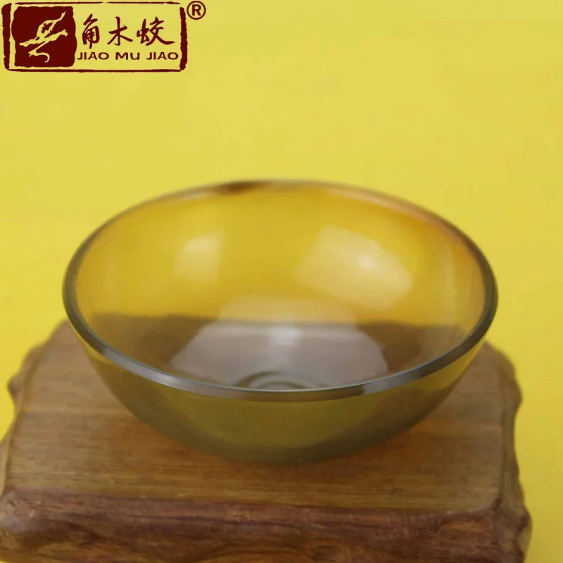 

185 Solid color yellow ox horn premium bowls and plates Horn Craft Products Small Bowl