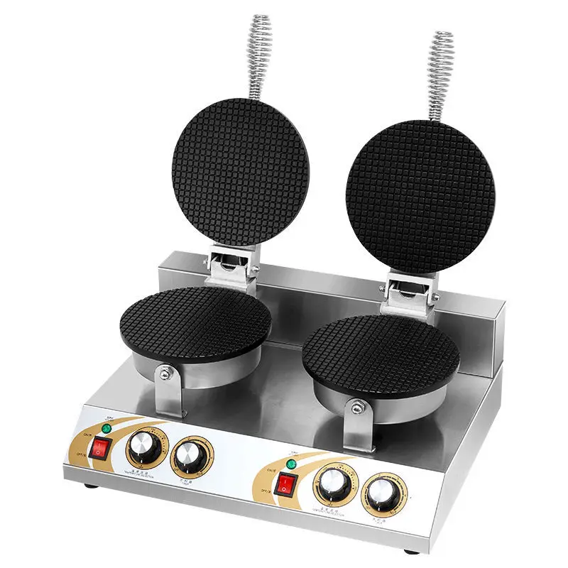 Cone Crispy Egg Roll Commercial Electric Automatic Egg Roll Ice Cream Leather Machine