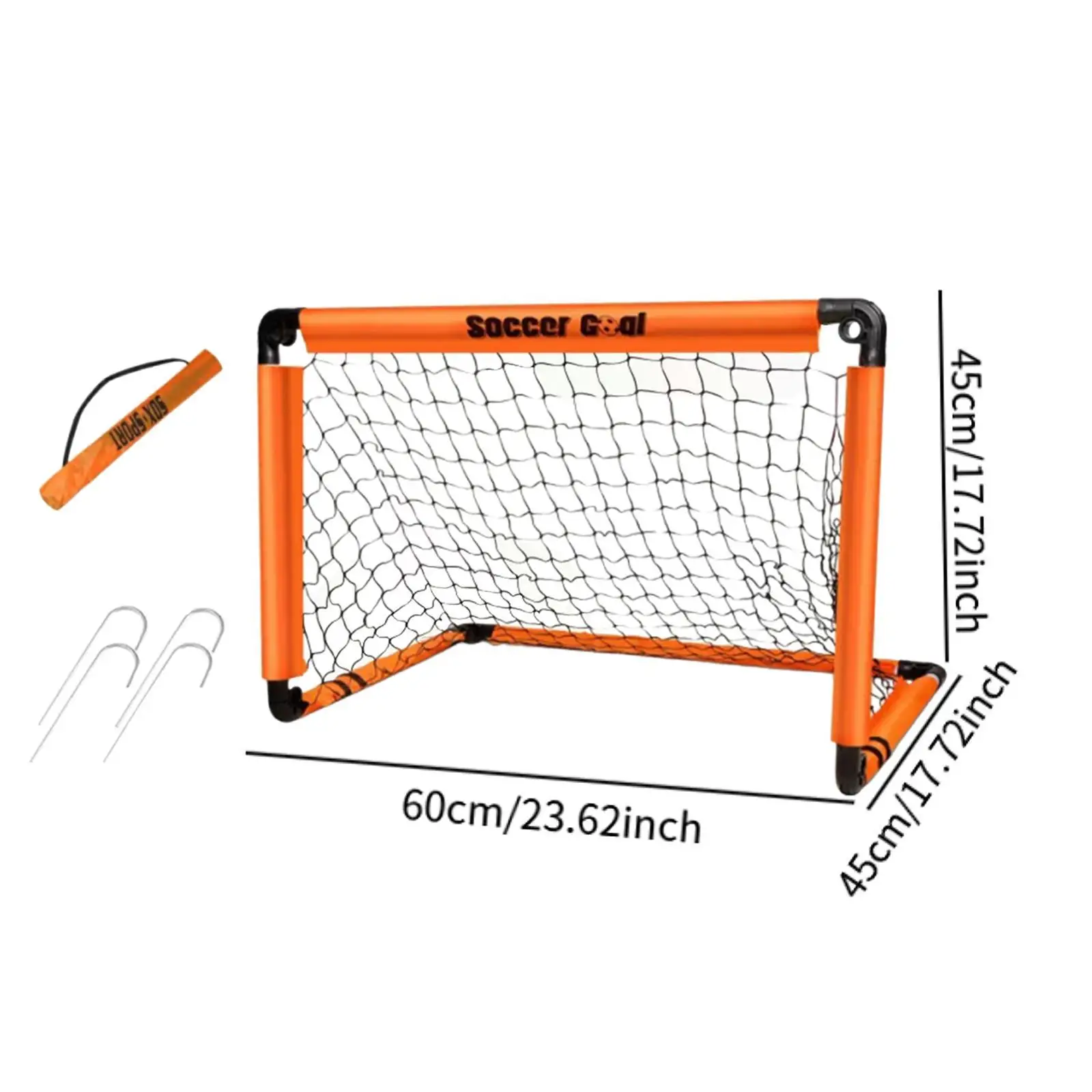 Porta da calcio compatta pieghevole per porta da calcio per bambini per parco giochi nel cortile