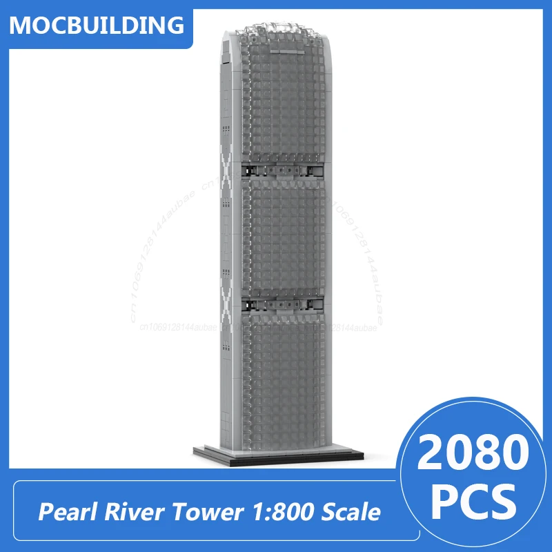 

Pearl River Tower 1:800 Scale Architecture Model Moc Building Blocks Diy Assemble Bricks Collection Display Toys Gifts 2080PCS