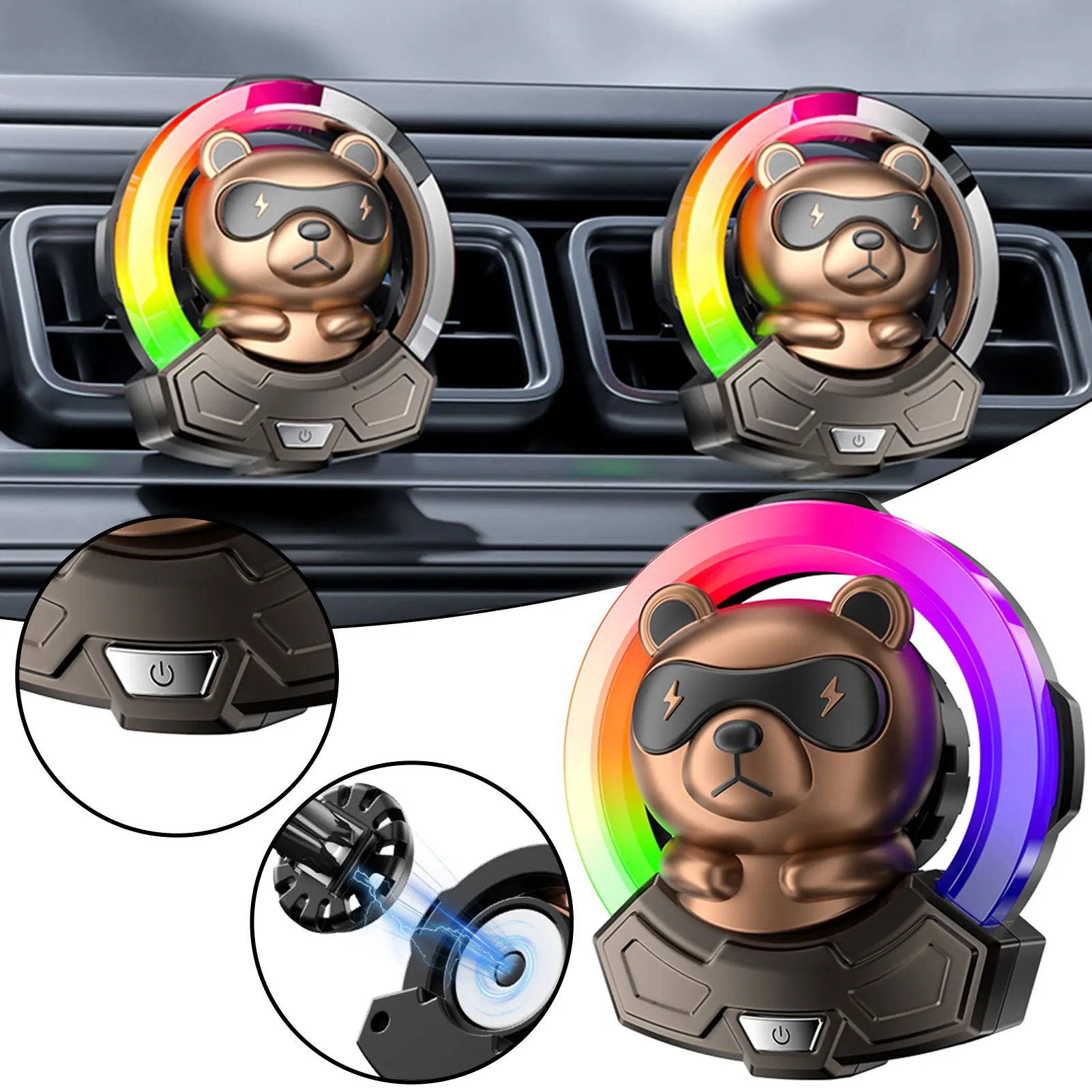 

Auto Aromatherapys Diffuser Light Voice-Activated Rhythms Led Light Ornament Pickup Atmosphere Lamp For Unique Car Decoration