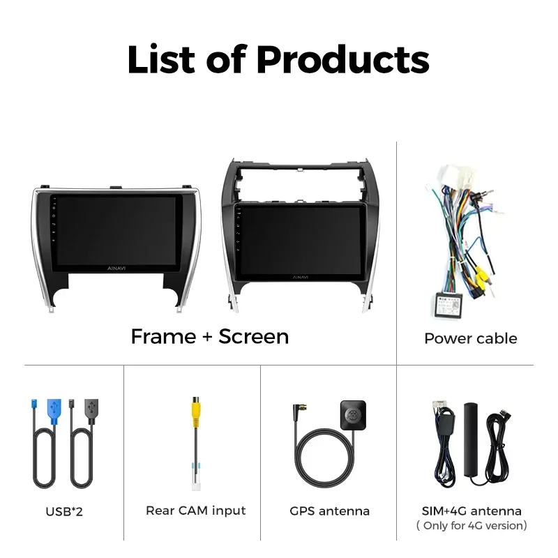 Ainavi Radio Mobil Android Auto untuk Toyota Camry 7 XV 50 55 Versi AS 2012-2017 Carplay Pemutar Multimedia Stereo 48EQ GPS DSP Din