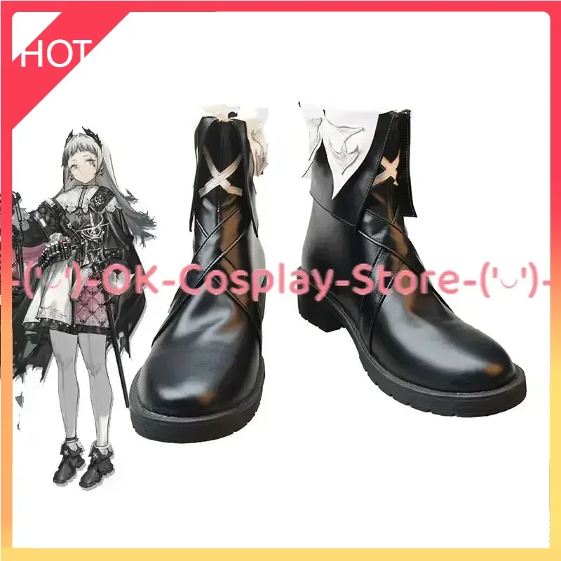 Game Arknights Irene Cosplay Shoe PU Leather Shoes Halloween Carnival Boots Cosplay Prop Custom Made