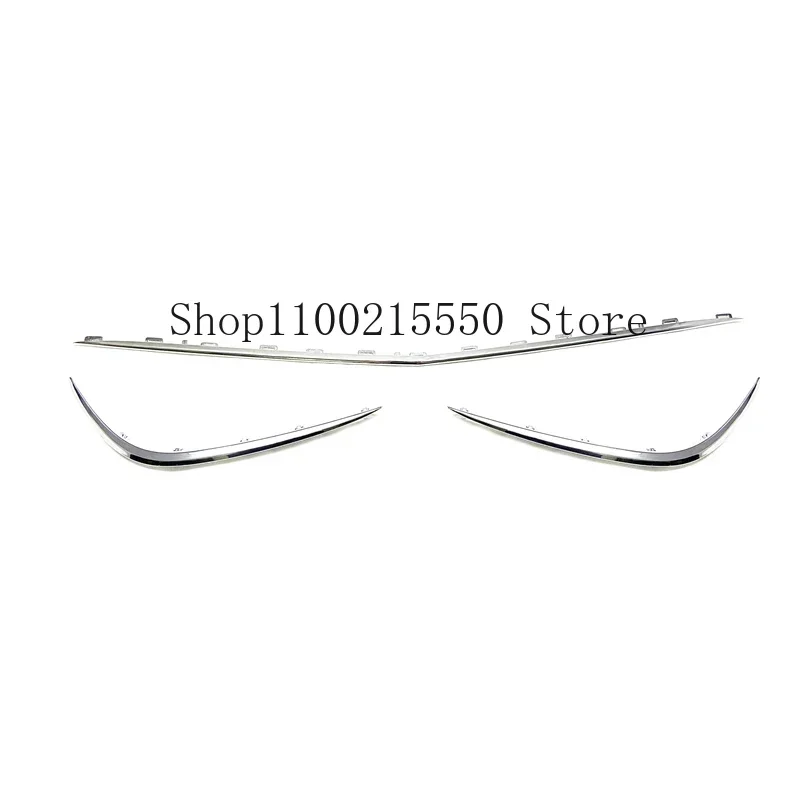 For Mercedes Benz E-Class W213  E200L E300L E320L 2016-2020 Front Bumper Bright Strip Chrome Trim Strip