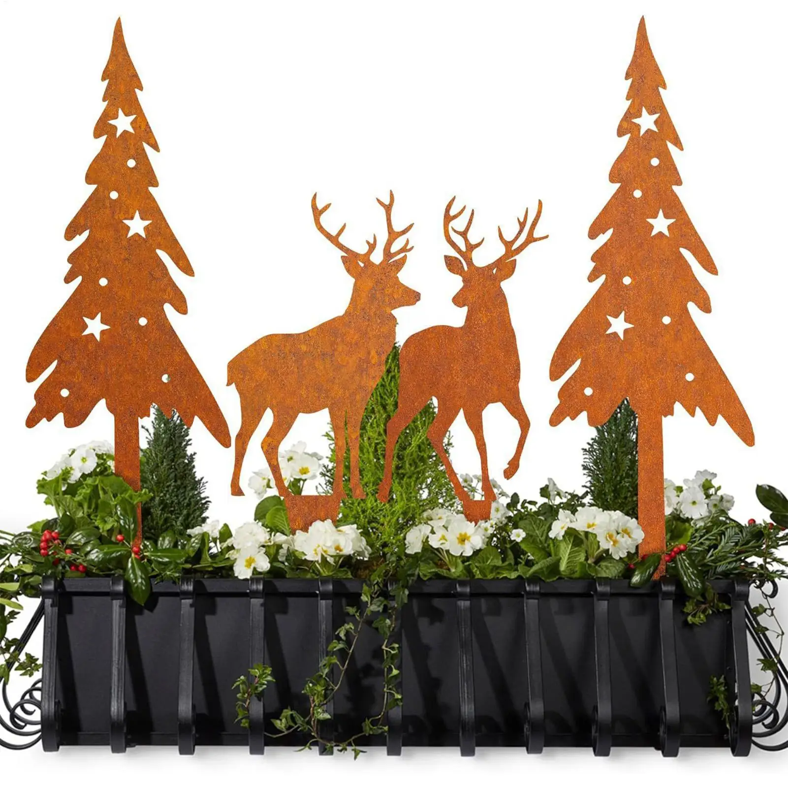 

Колья для двора, украшения, металлические садовые колья для цветочных горшков, железная художественная плоская статуя, палочки, орнамент, устойчивый к ржавчине, для новоселья