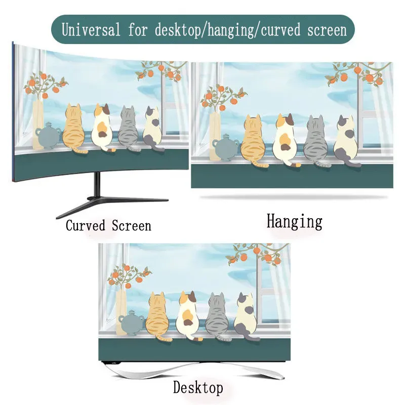 Catoon TV Cover Protection Dust Cover Household Hanging LCD Hight Quality TV Cloth 32 to 70 Inches Universal Decoration