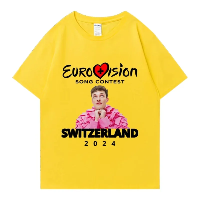 Hot Sale Eurovision 2024 Event Nemo Mettler Print T Shirt Men Women Hip Hop Oversized Streetwear Unisex Short Sleeve T-shirts