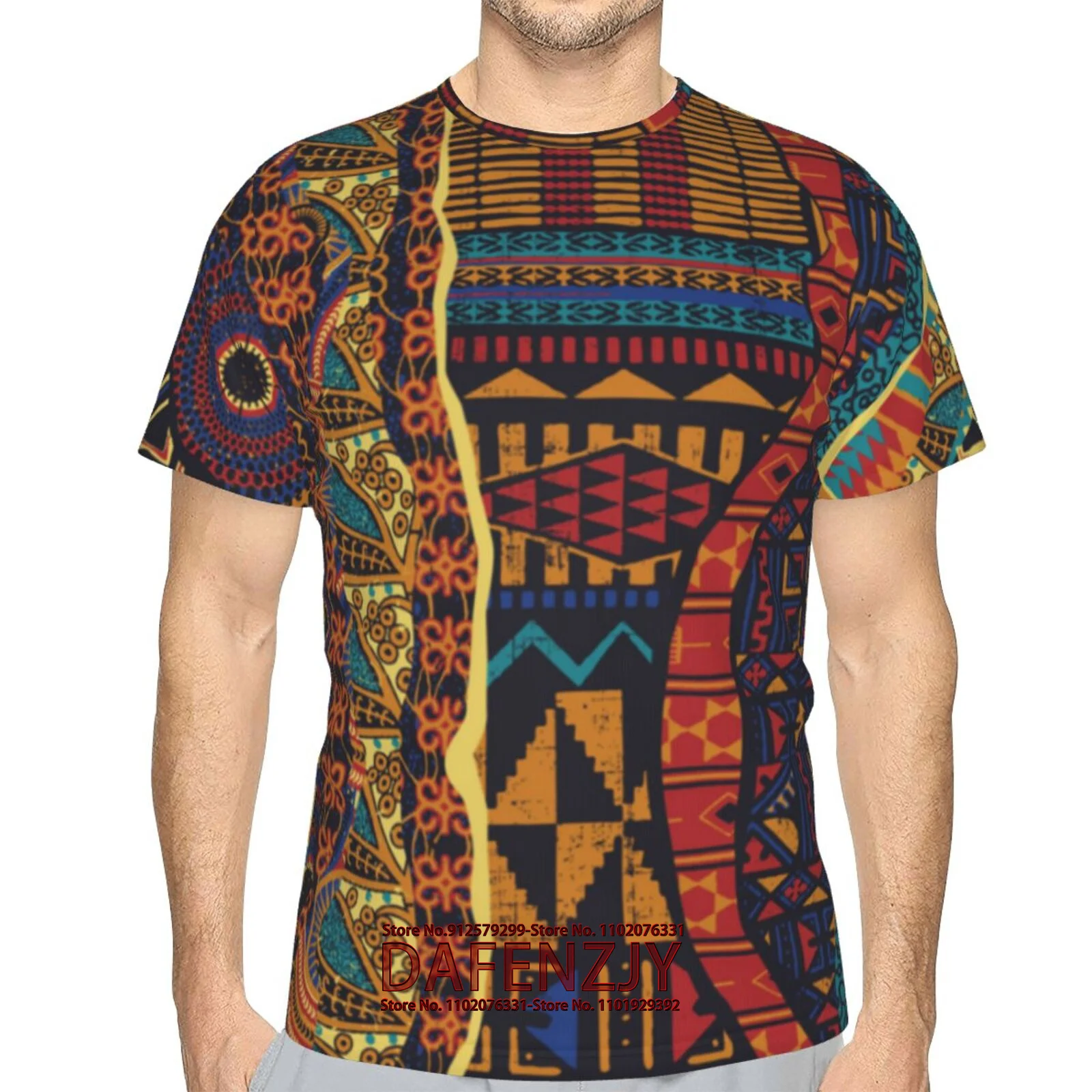 Fashion Summer T-shirt African Culture 3D Printed Short Sleeve Casual O-Neck T Shirts Loose Harajuku Tees Tops