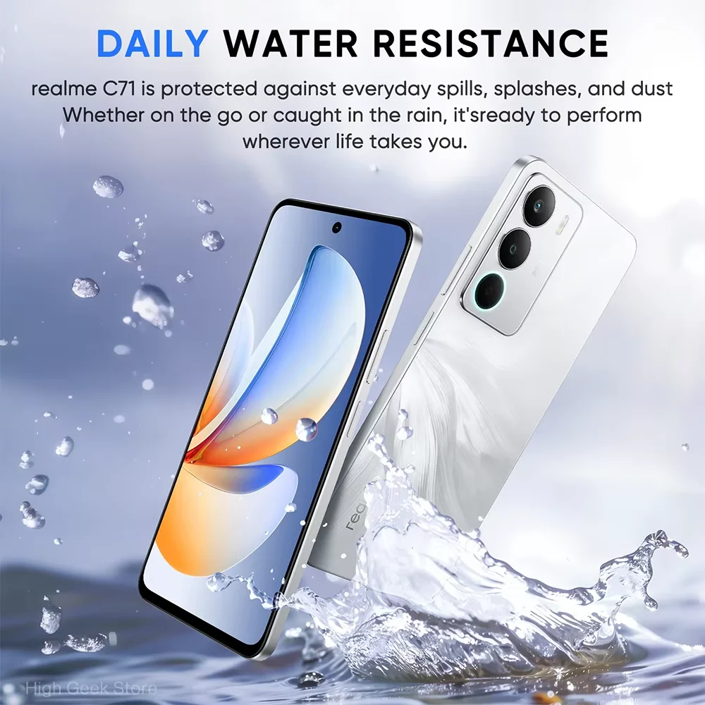 Versión Global realme C71 4G Smartphone 6,67 pulgadas 120Hz 6300mAh batería masiva 45W carga rápida 50MP cámara AI 8