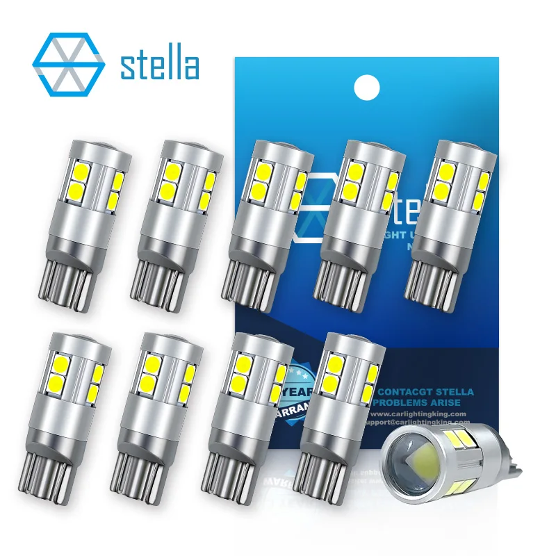 

Stella 10 шт. Φ T10 W5W 194, лампы для льда для автомобилей, интерьер, автомобильные аксессуары, 12 В, белый цвет для оформления, лампа для чтения DRL