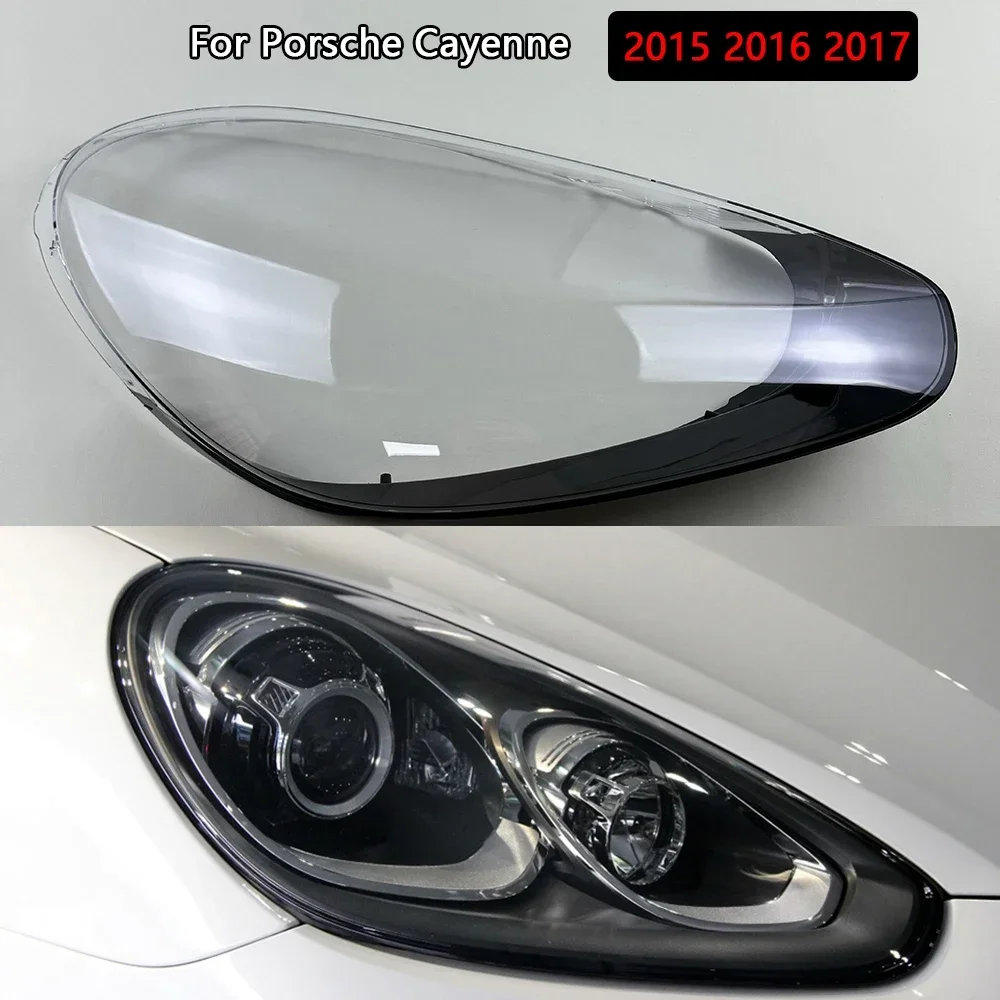 For Porsche Cayenne 2015 2016 2017 Transparent Headlight Cover Lampshade Lamp Lens Shell Headlamp Housing Plexiglass