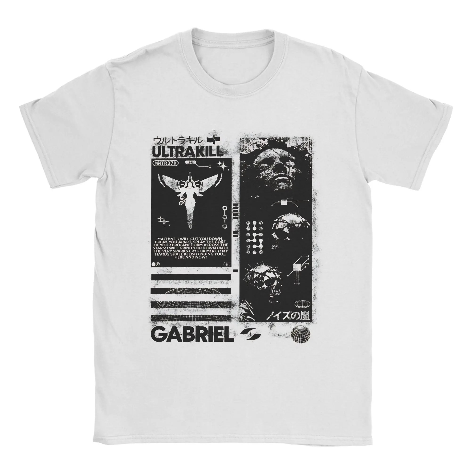 Men's  Ultrakills Gabriel Grunge Style Poster T Shirts  Pure Cotton Tees Summer Vintage Short Sleeve T Shirt O Neck Tee Shirt