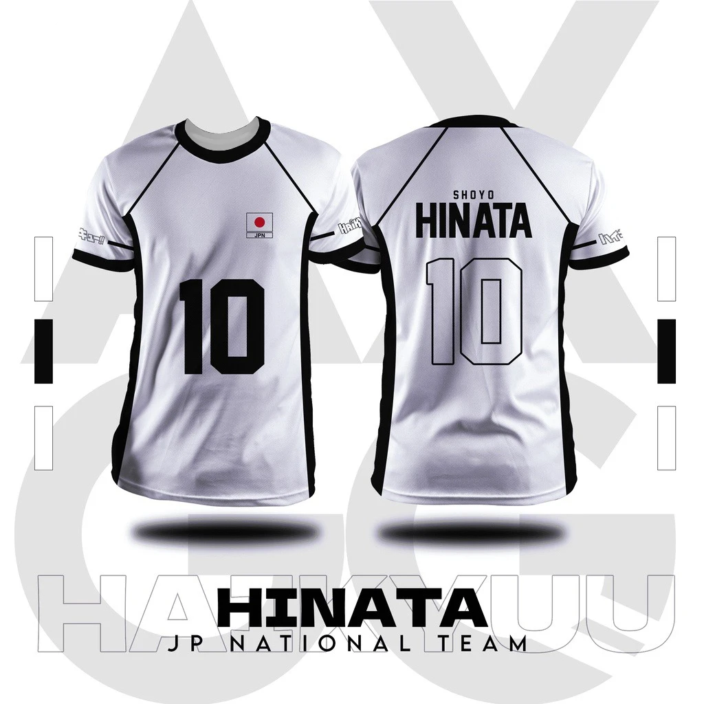 Bandai Japan National Volleyball Team Jersey Hinata & Kageyama Cosplay Kostüm Haikyuu!! T-Shirts Sommer Schnelltrocknend Bequem Groß