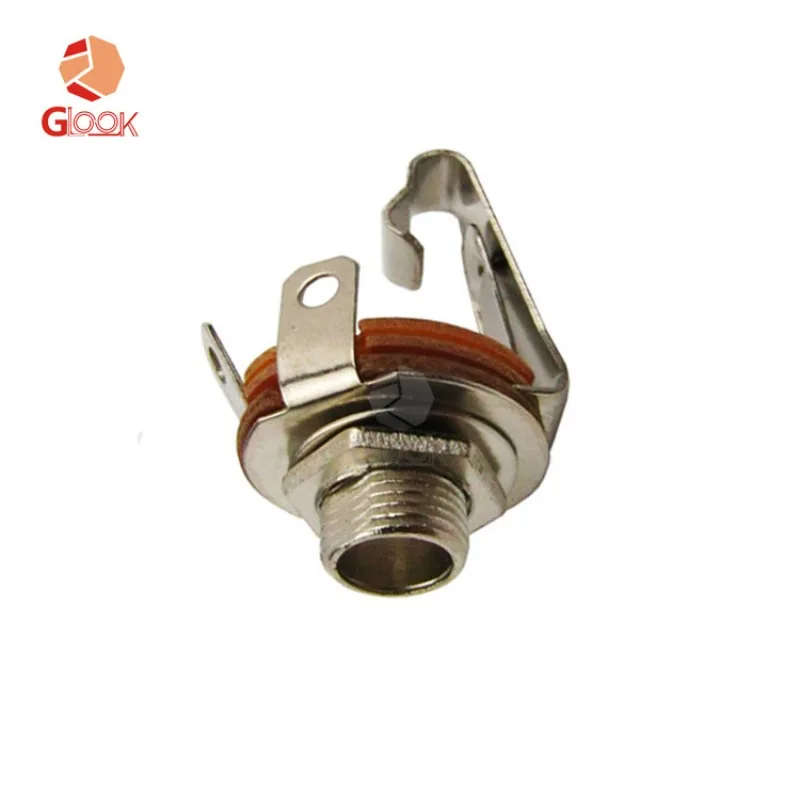 

10pcs Electric Guitar Jack Tl Socket Electric Bass Output Port Socket Sq with Switch Long Foot Mono 6.35 Jack
