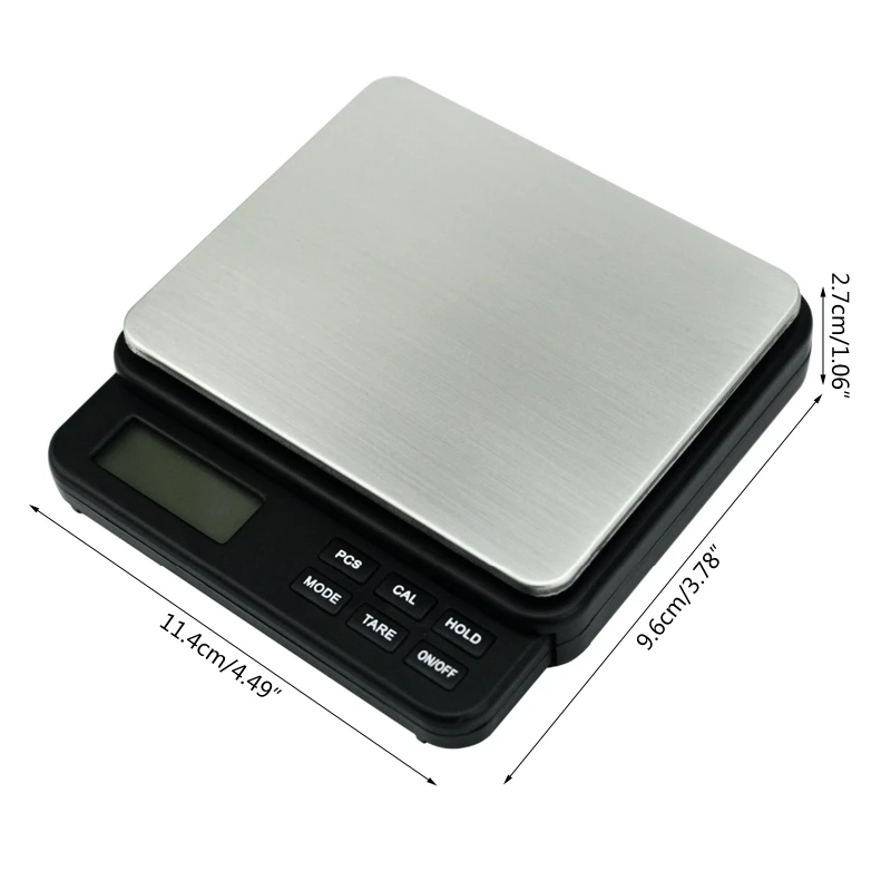 High Digital Scales 1000g 0.01g Electronic Weight Scale Kitchen Cooking Weighing Scales Tare Function Count