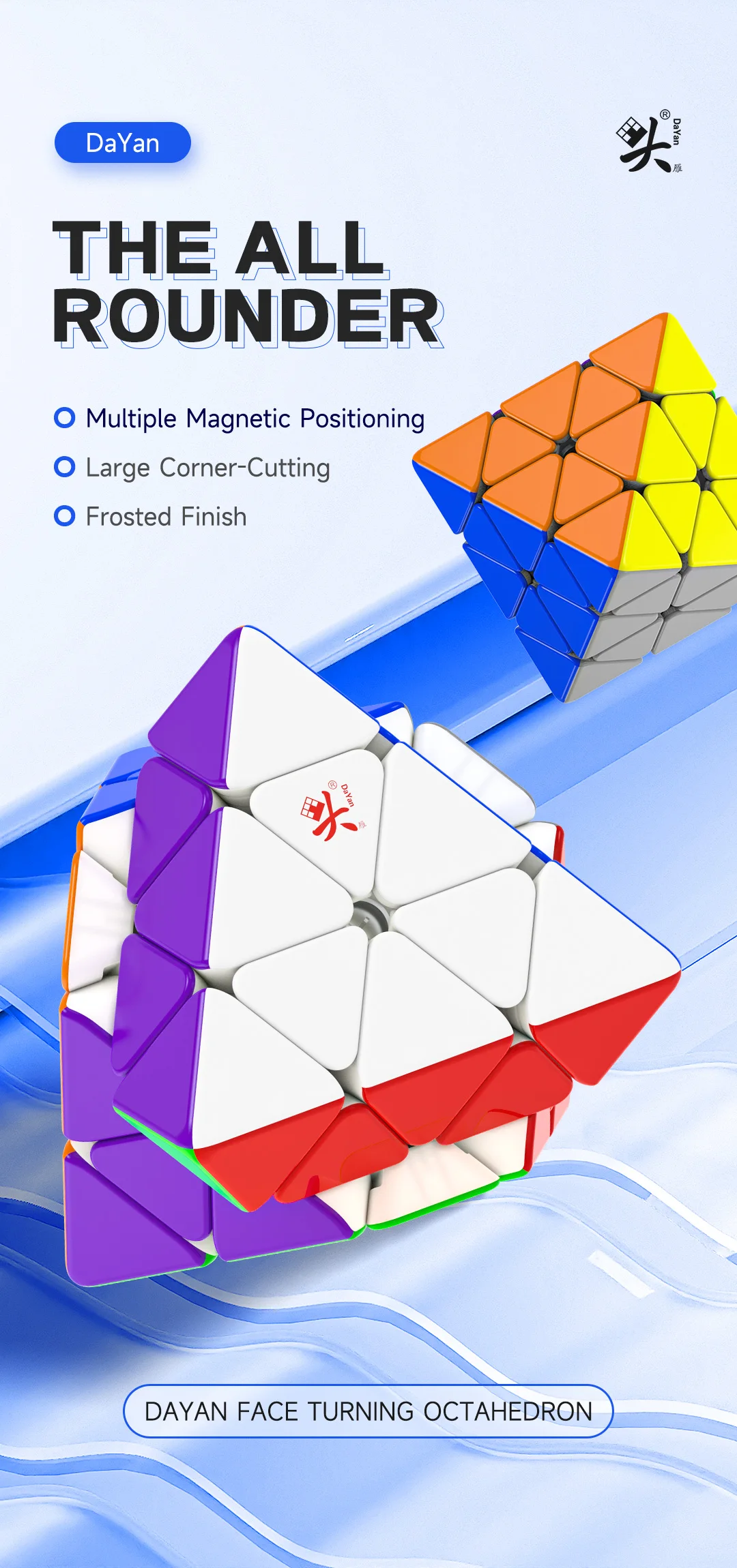[SaoCube] Dayan Fto Rotating 3x3 Octahedron Black Core Magnetic Magic Cube Professional Fidget Toys Cubo Magico Puzzle