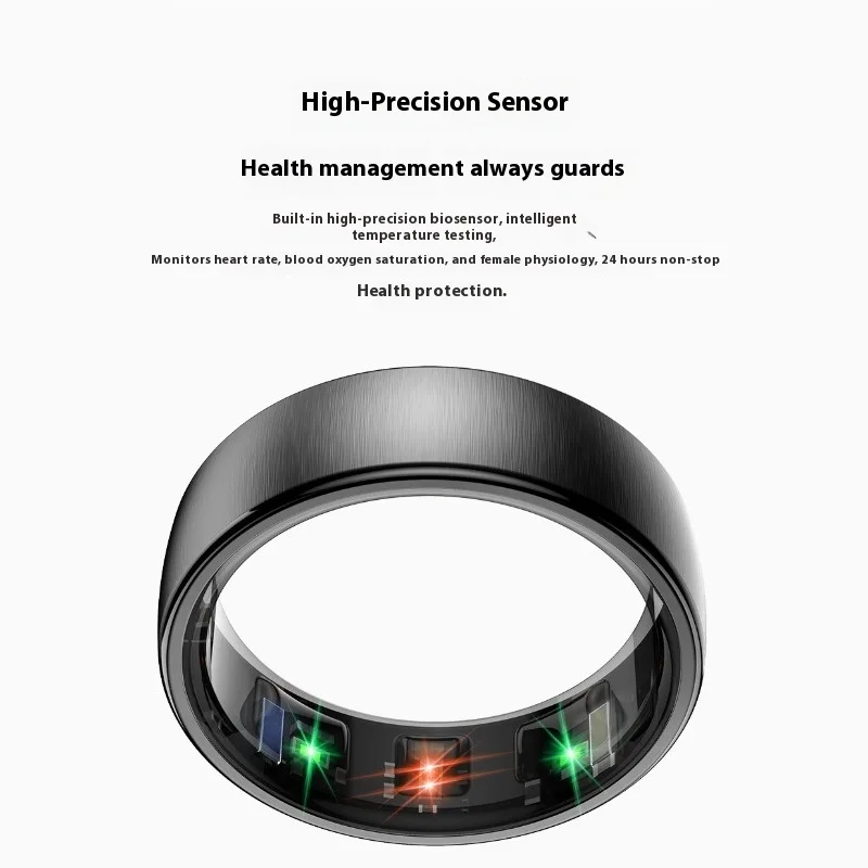 

R10 Smart Ring Bluetooth Body Temperature Measurement Heart Rate Blood Oxygen Women's Health Sleep Step Counting Exercise QRing
