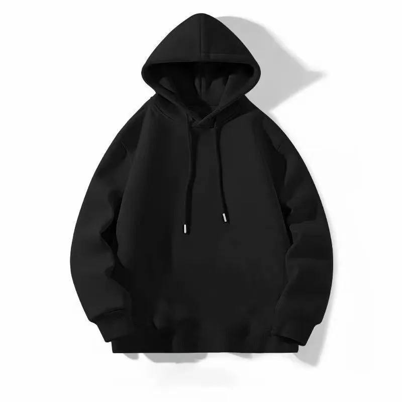 [Plus Size] Hooded Sweater Men, American Heavy Boys Pullover Top, Autumn and Winter Apricot Couple Casual Coat