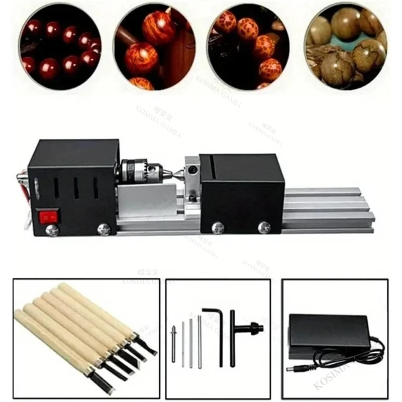 

Набор роторных инструментов 12-24В для деревообработки: мини-токарный станок, фрезер, шлифовка, полировка, сверление бусин, легкий, портативный