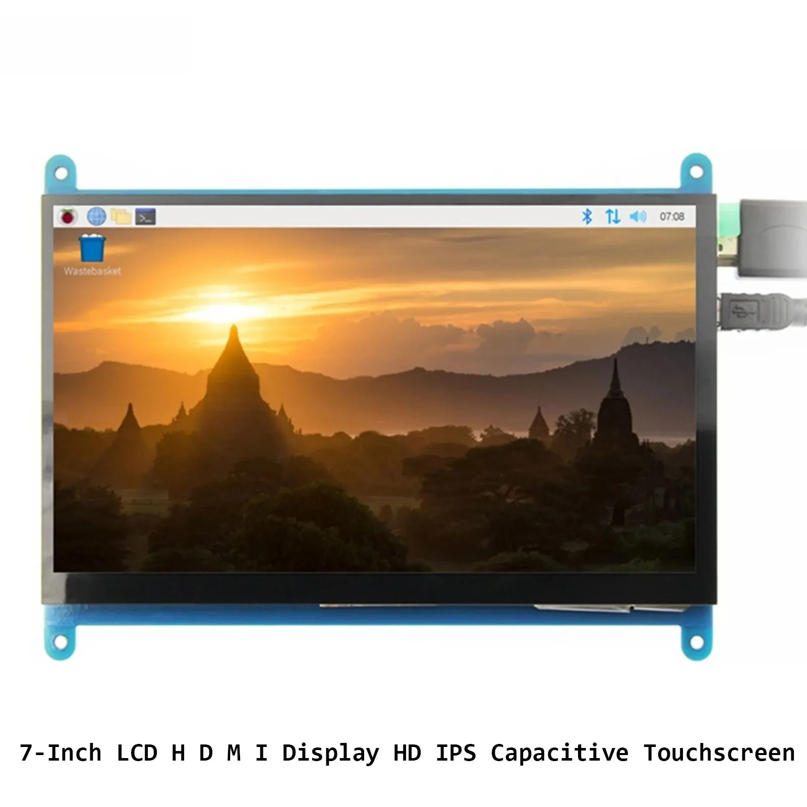 7-Inch LCD H D M I Display HD IPS 1024x600 Capacitive Touchscreen for Raspberry Pi 3B+/4B BB-Black Banana-Pi  mainstream mini PC - view 2