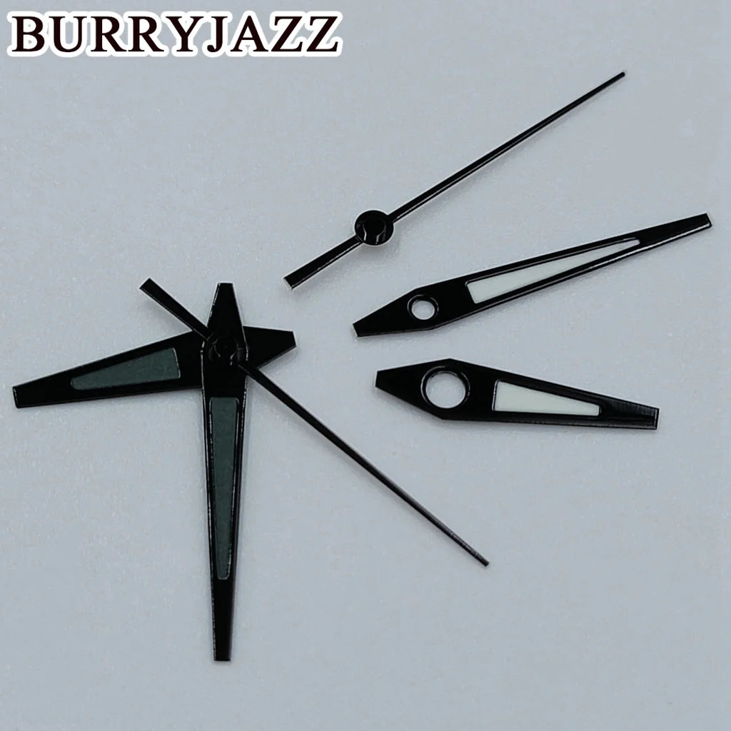 BURRYJAZZ NH35 NH36 NH38 7S26 7S36 4R35 4R36 Watch Hands Black White /Black Grey Hands Green Luminous