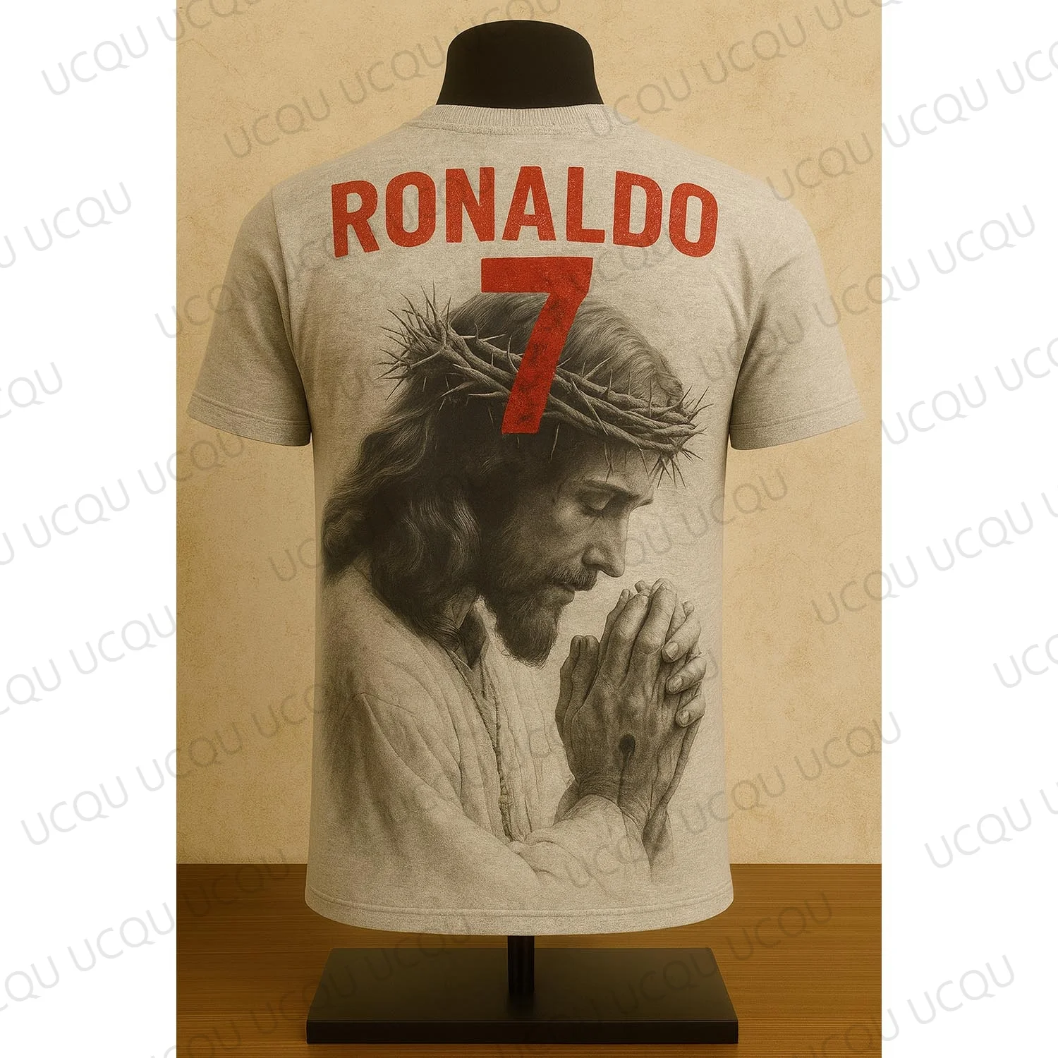 

Ronaldo 7 Redemption Jesus Football Jersey Jesus-Inspired Limited Edition Soccer Training Shirt Artistic Religious Style Men’s F