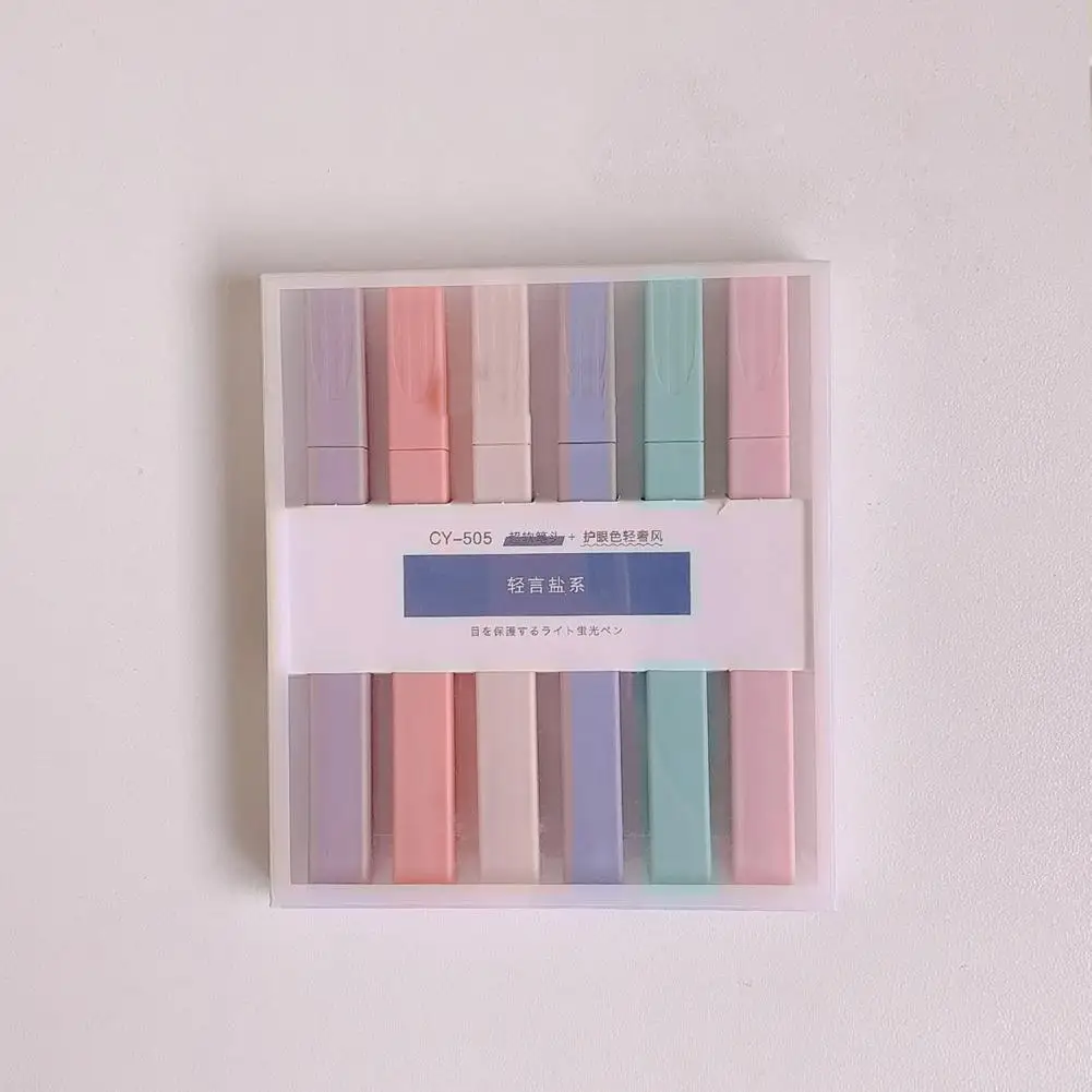 Doodle-resaltador ligero de 6 colores, bolígrafo fluorescente de Graffiti, uso diario