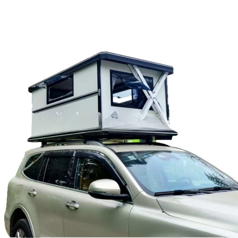 Electric fully automatic roof tent remote control hard shell lifting solar folding outdoor, car sleeping compartment SUV travel